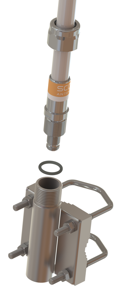SCAN Mast/Rail Mount Stainless Steel G1"-11 - 2