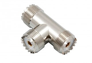 Coax Adapter T UHF(f)-UHF(f)-UHF(f)