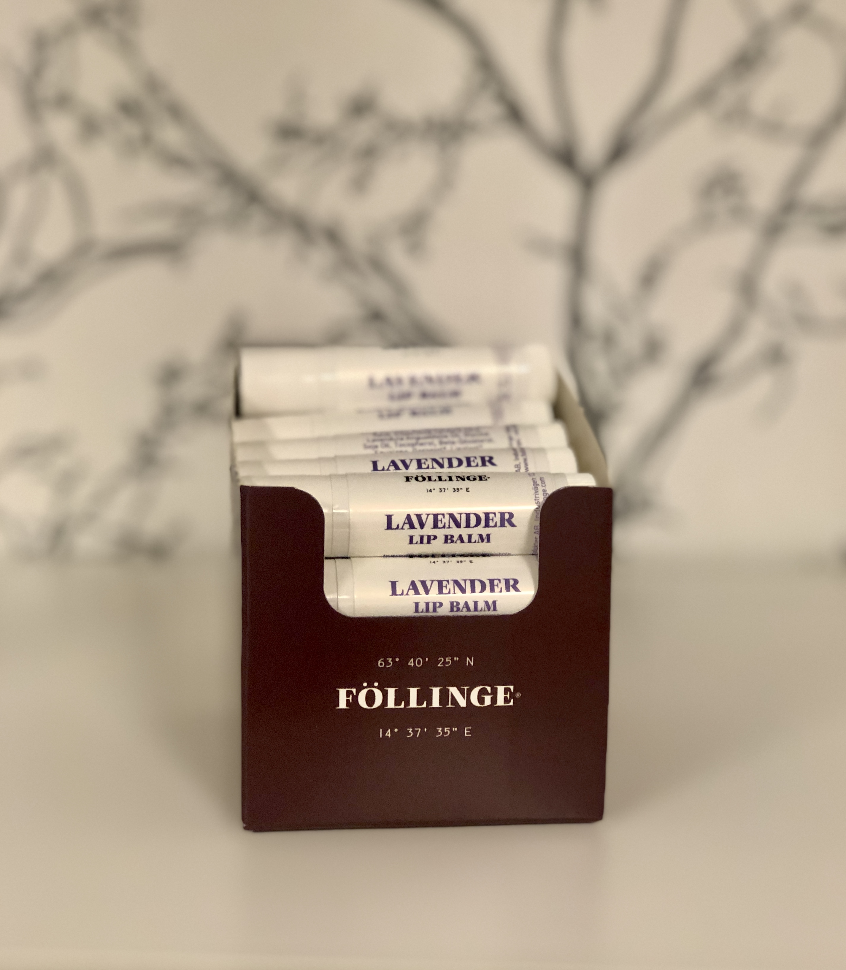 Föllinge Lavender Lip Balm 5 ml, 12 pack i display/ask