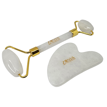 Zonya White Jade Roller Kit