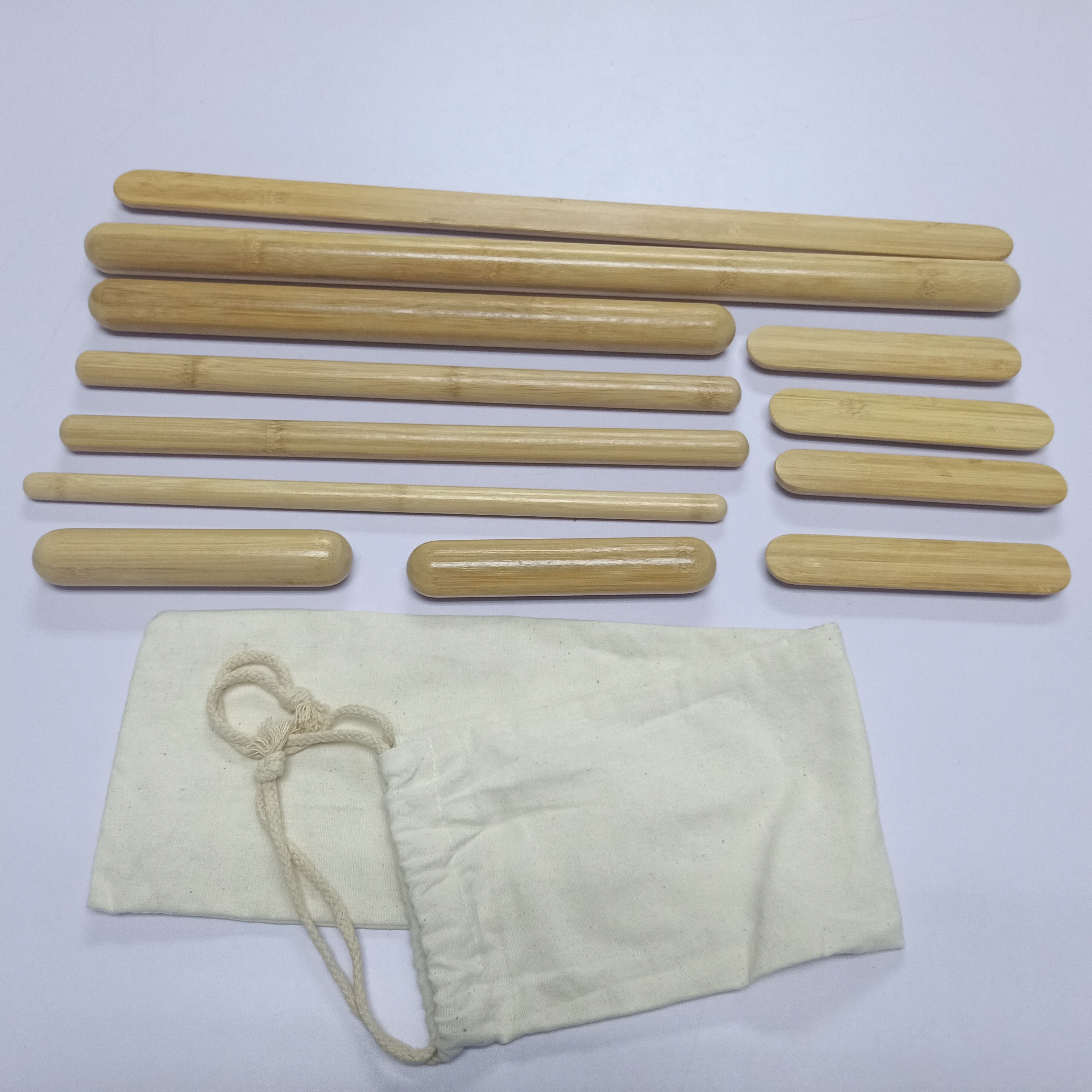 Bambupinnar för Bamboo Massage, 12-delar set - 2