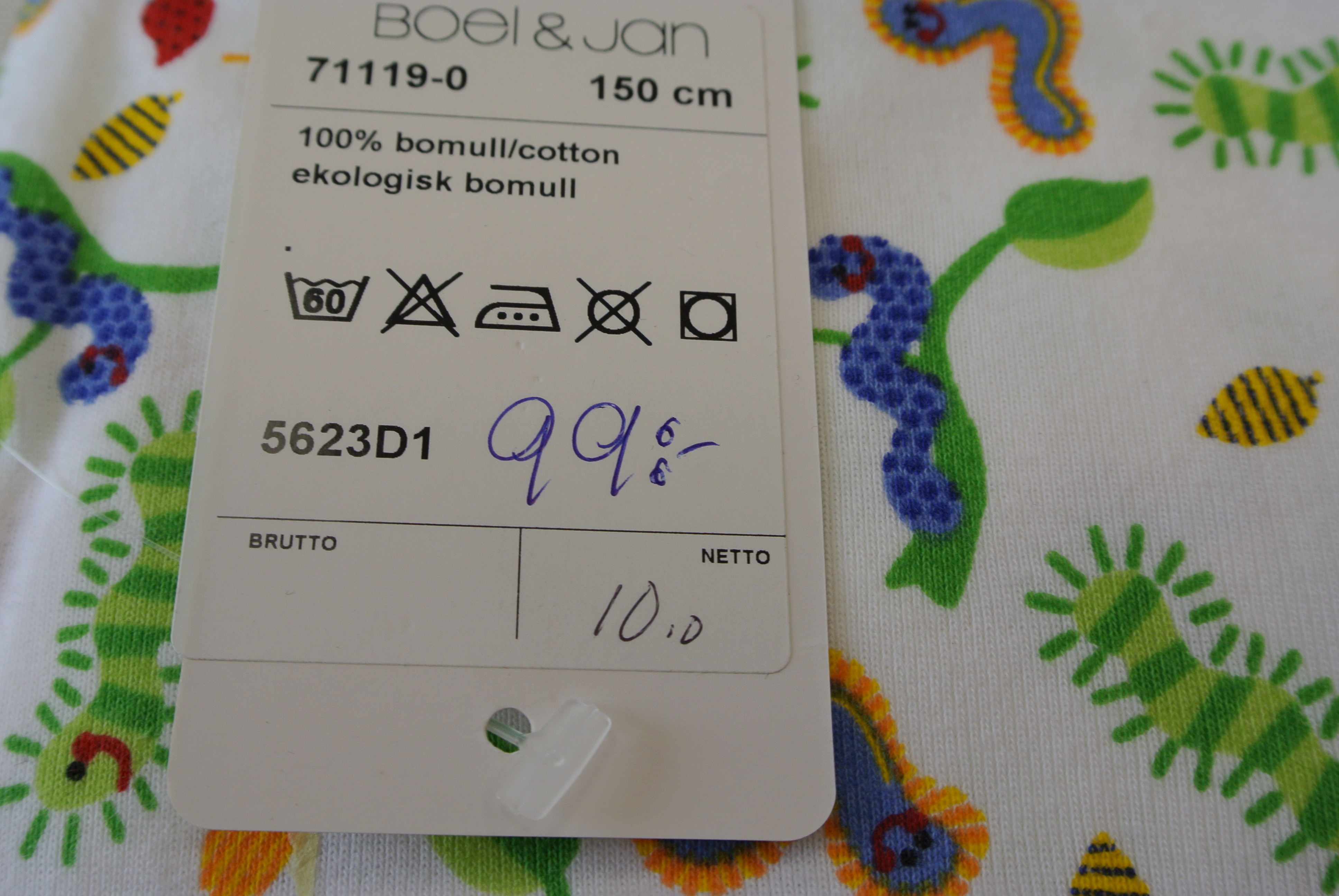 Ekologisk bomullatrikå med larver - 3