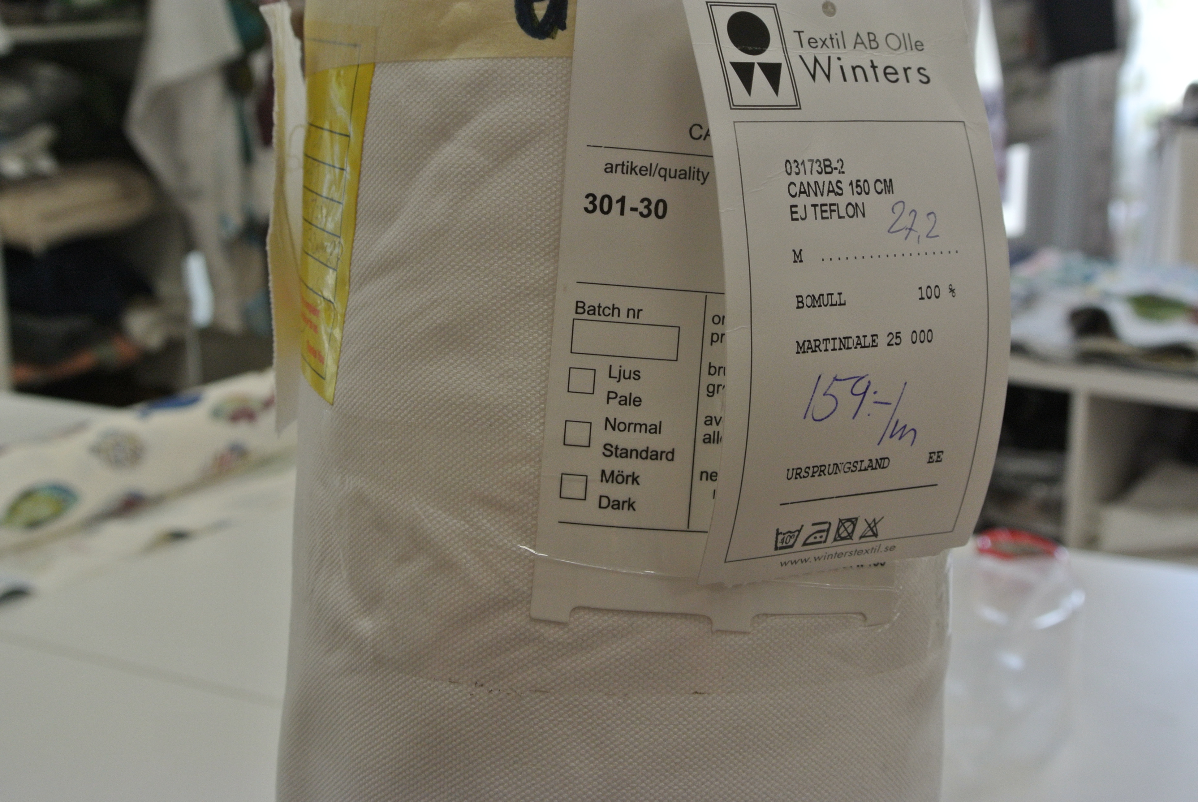 Vit Canvas ej teflonbehandlad - 2