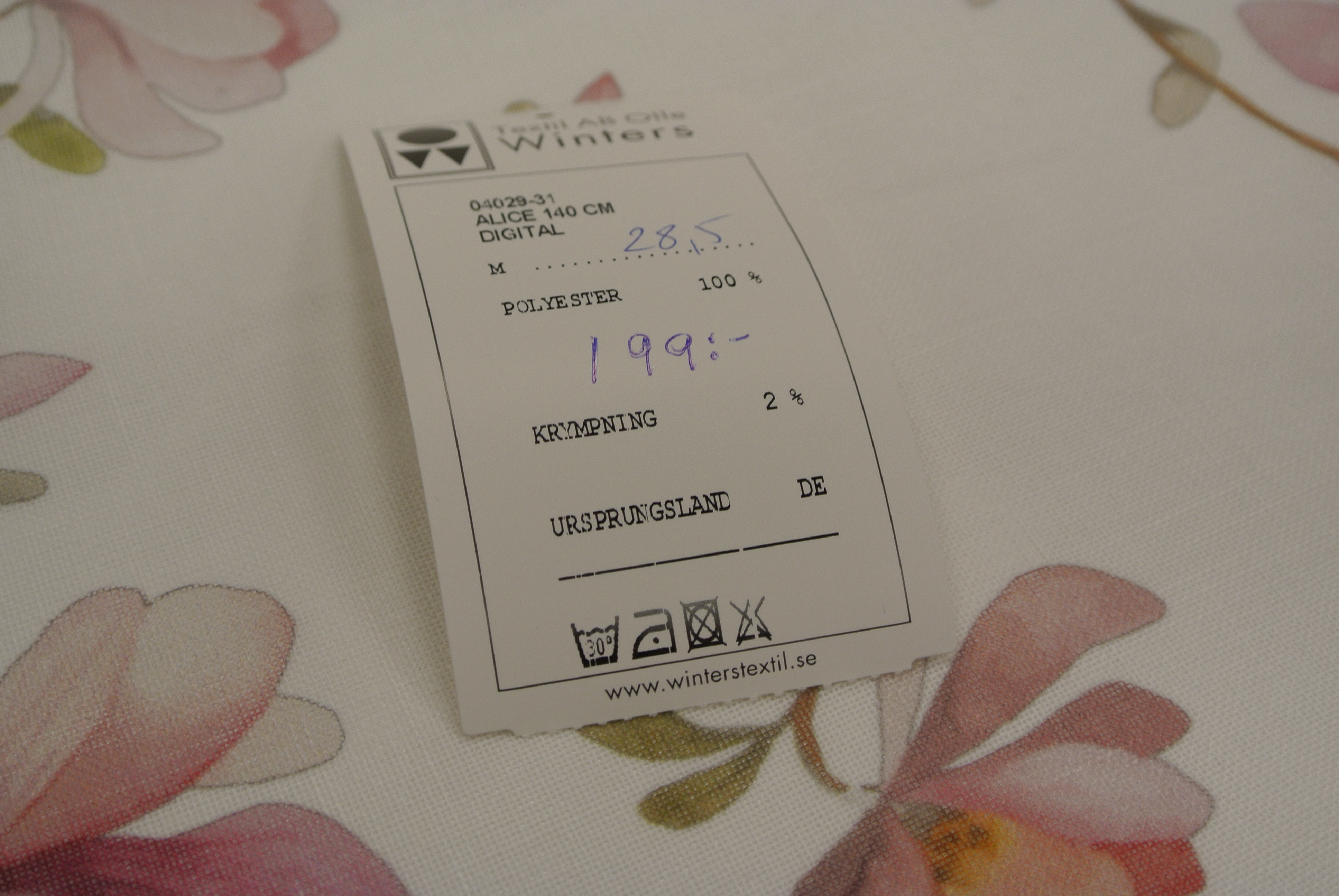Alice digital ljus botten med rosa blommor - 2