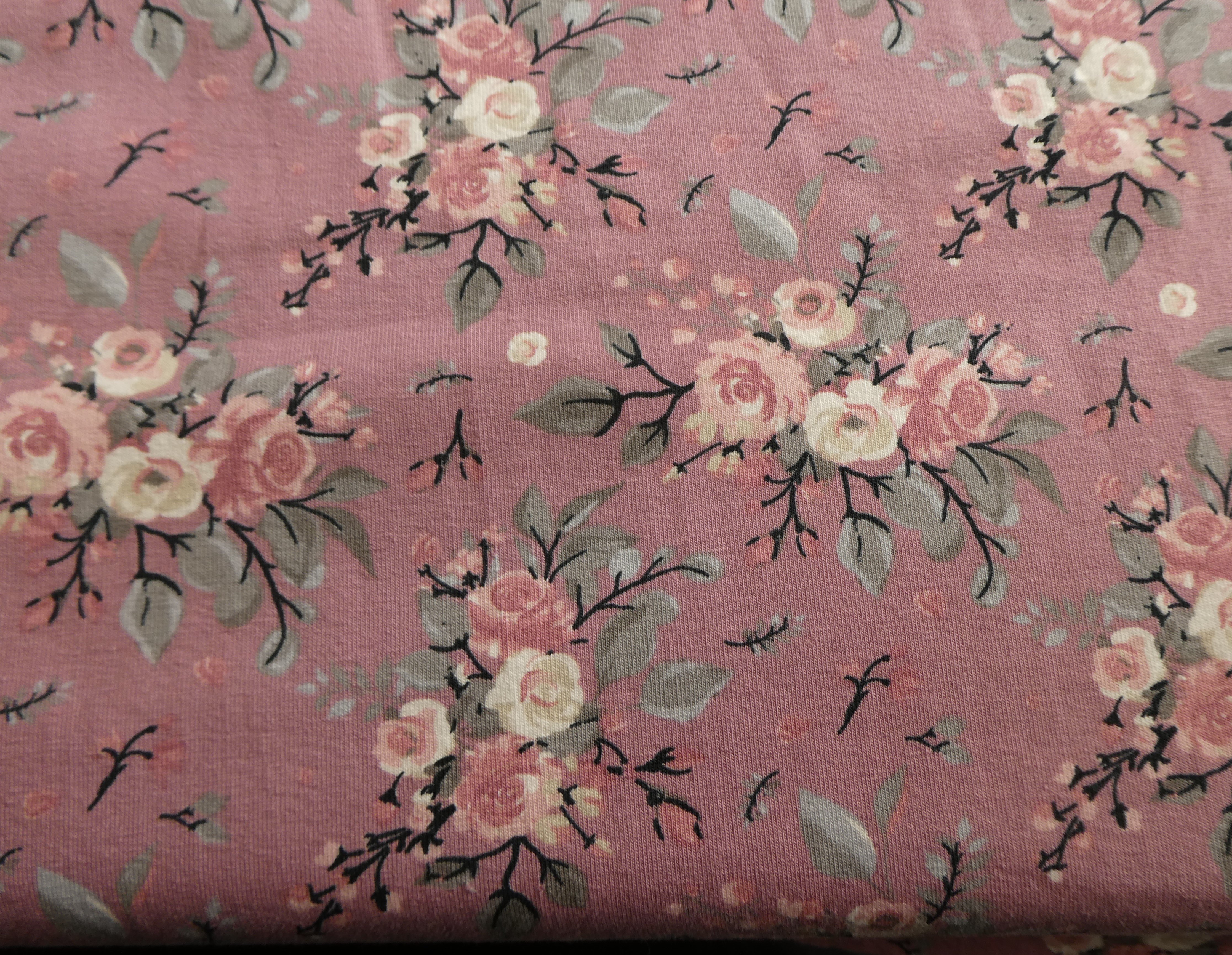 gamelrosa botten med rosor rosa toner - 2