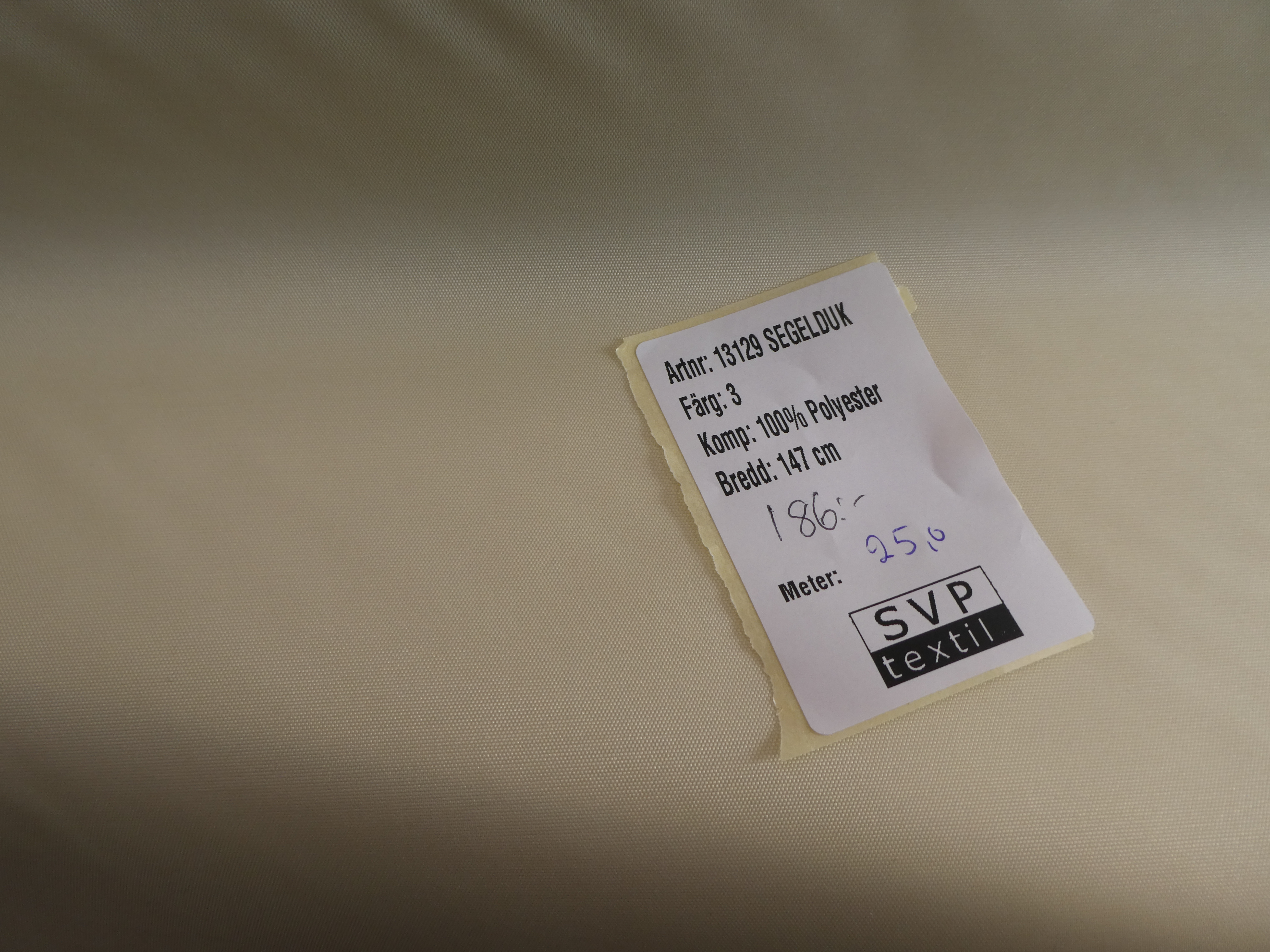  segeldukstyg i grönbeige ton