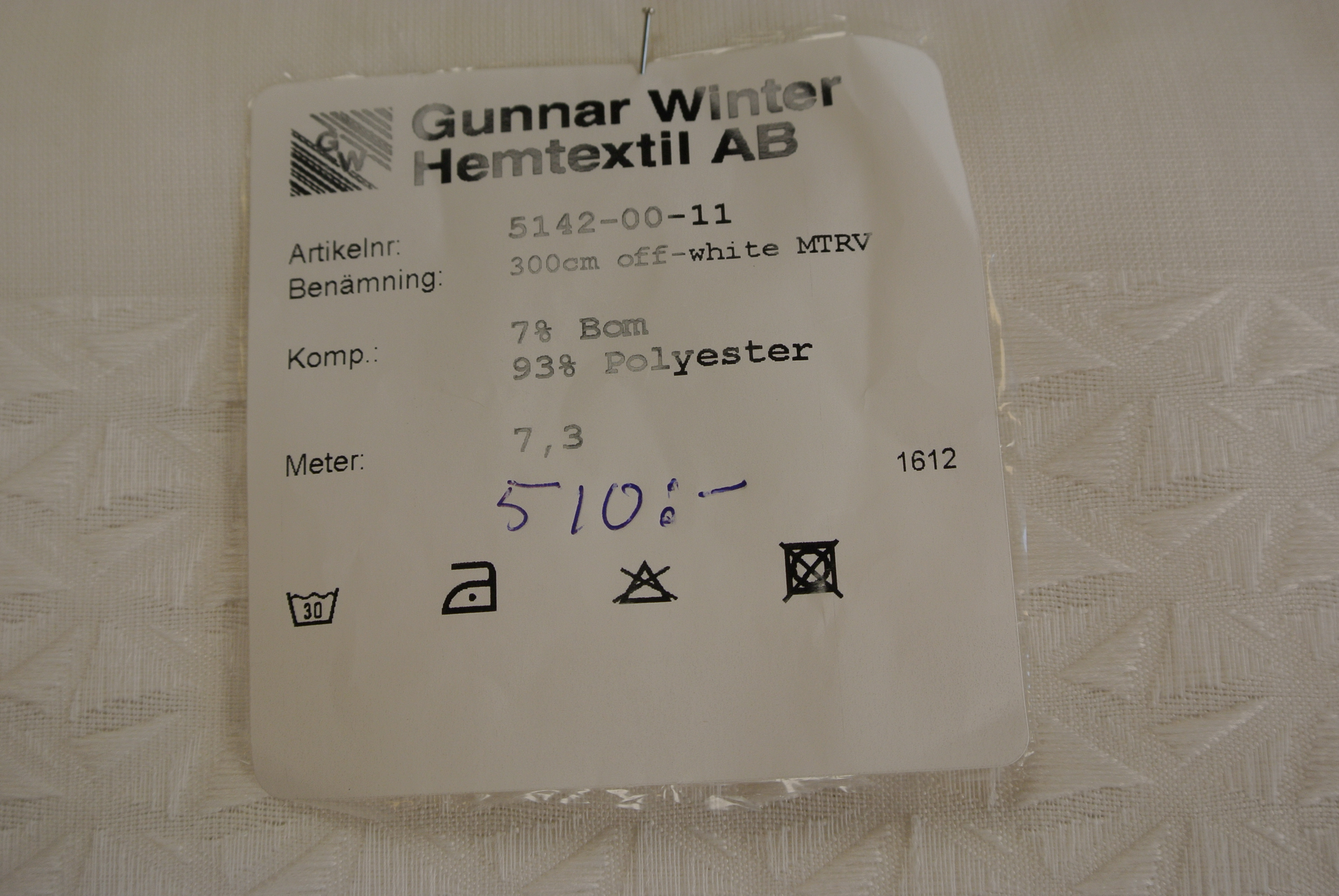 Off white vävd med mönster i ränder - 3