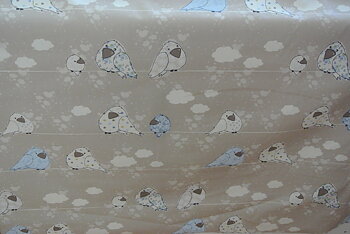 beige botten med fåglar