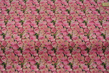 mörk botten med rosor i rött och rosa