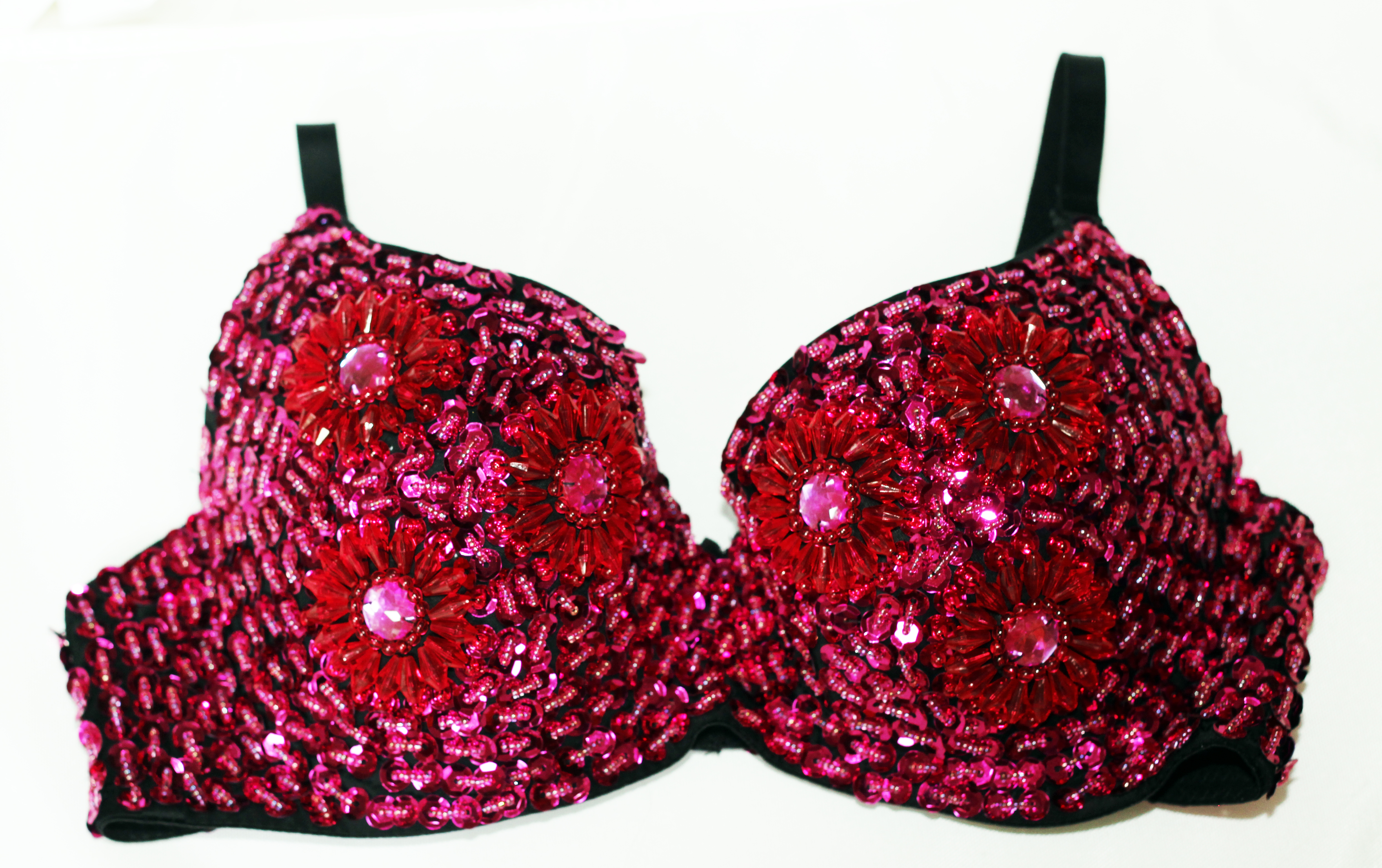 AREA Crystal Trim Bra Top in Pink Plaid, Pink. Size 0 (also in ).