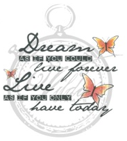 "Dream as if you could live forever..."