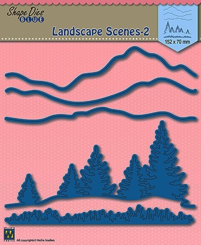 Shape Dies Blue "landscape scene-2" 5 pcs. 