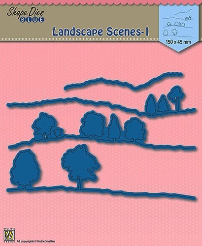 Shape Dies Blue "landscape scene-1" 4 pcs. 