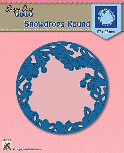 Shape Dies Blue "Snowdrops round"