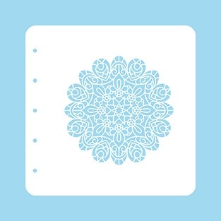 Stencil A6 Christmas time "Mandala"