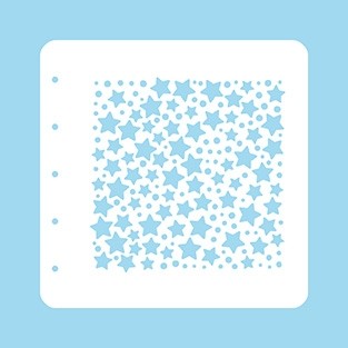 Stencil A6 Christmas time "Stars and dots"