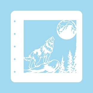 Stencil A6 Christmas time "Wolf"