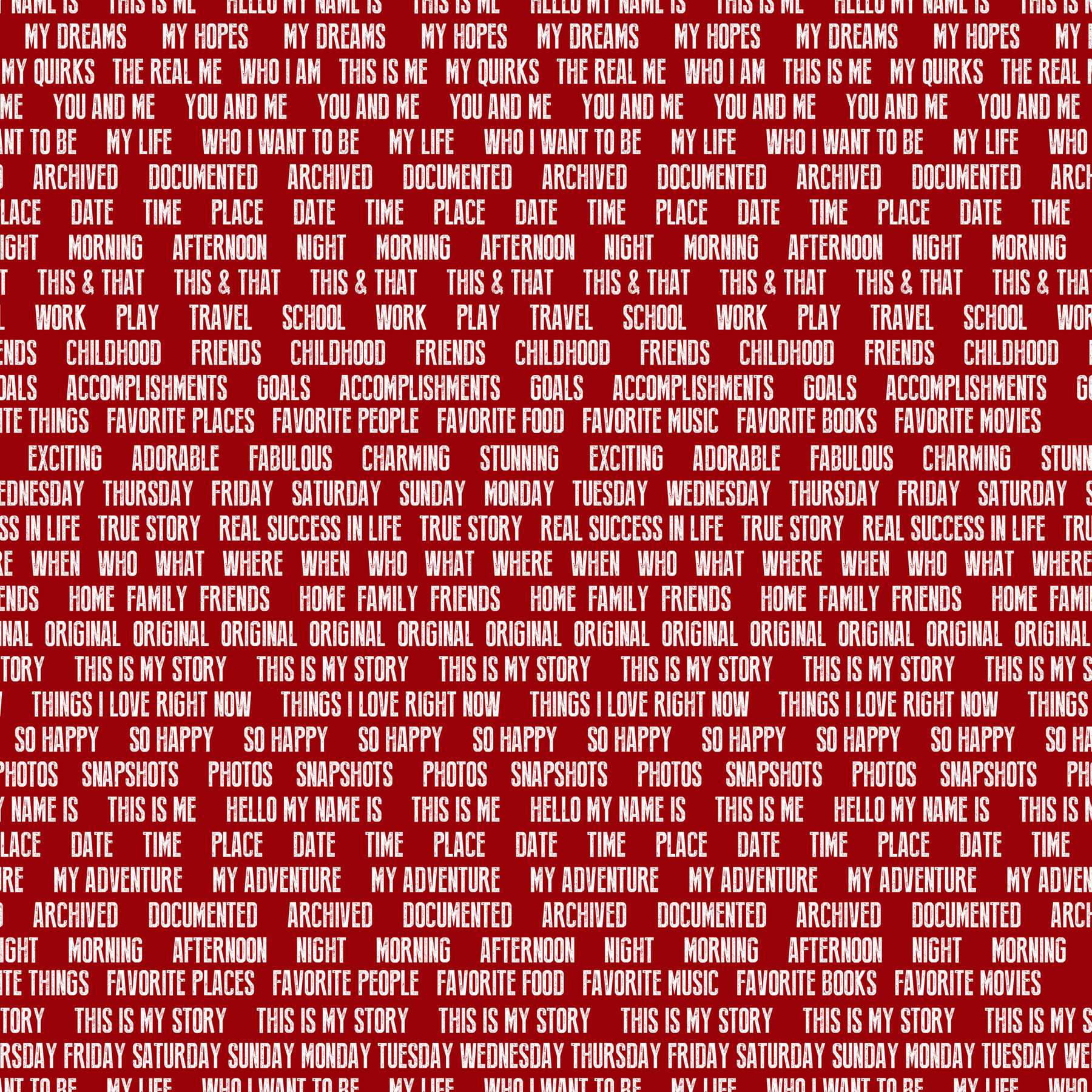 Hello My Name Is 12x12