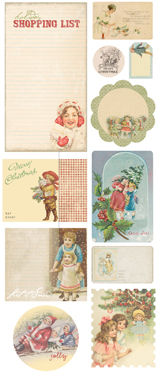 Vintage Printed Chipboard