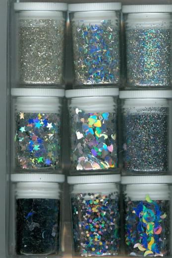 Glitter set, Silver