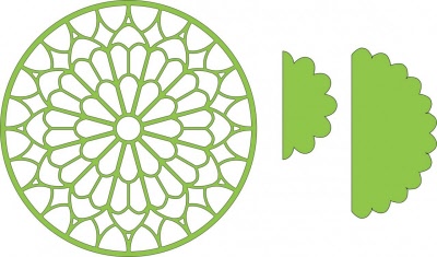DL224 Notre Dame Cathedral Doily