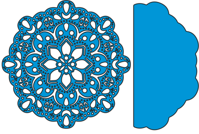 DL230 Eastern Star Doily with angel Wing