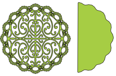 DL231 Turkish Lace Doily with angel Wing