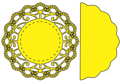 DL232 Ankara Lace Doily with angel Wing