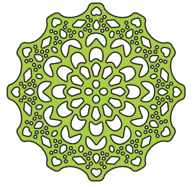 DL235 Canadian Kaleidoscope Tiny Doily