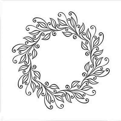 Embossing folders "leaves wreath" 