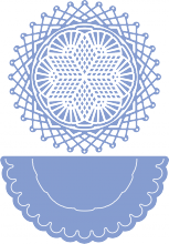 DL240 Rum Punch Doily w/ Angel Wing