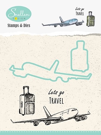 Holliday Die with clear stamp set "plane"