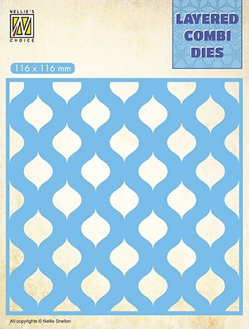 Layered Combi Dies square "drops" layer B
