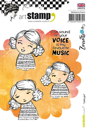 Cling Stamp A6 : Little girl by Zorrotte
