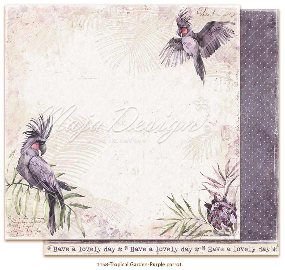 Tropical Garden - Purple parrot