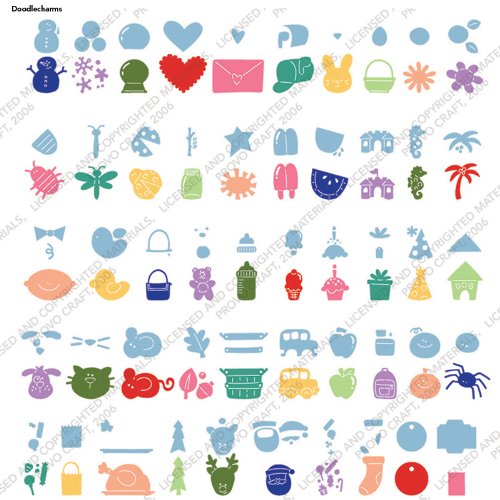 Kasett till Cricut, Doodlecharms - 2