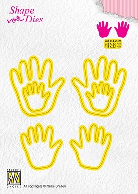 Shape Dies "3x Baby hands"
