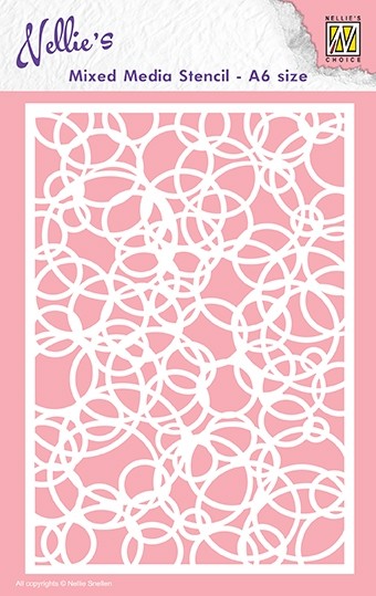Mixed Media stencil A6 size "Knot of Circles"