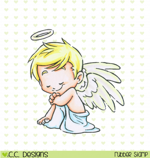 Rustic Sugar Angel Clove Rubber Stamp
