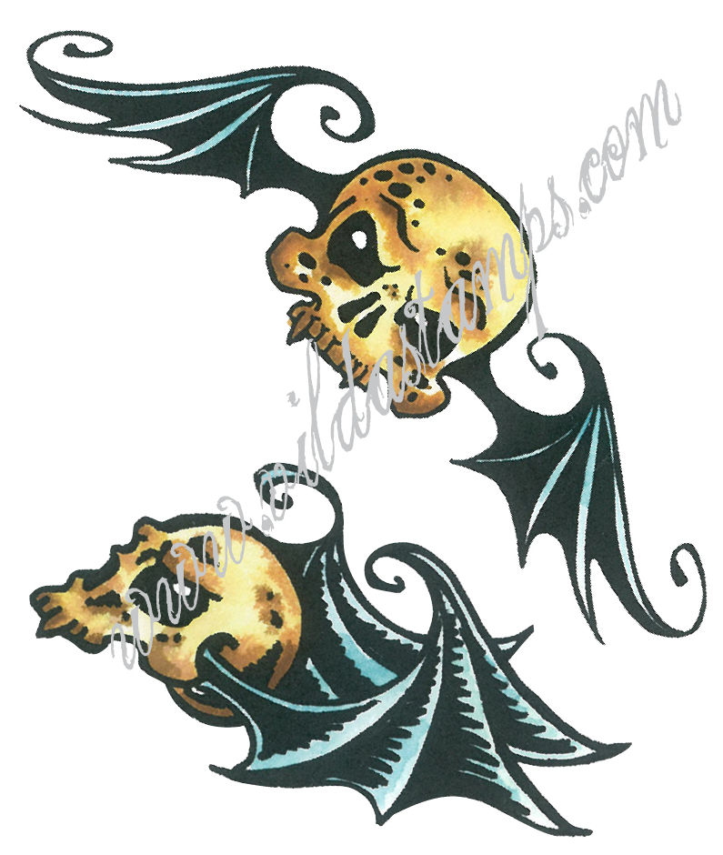 Skulls with wings