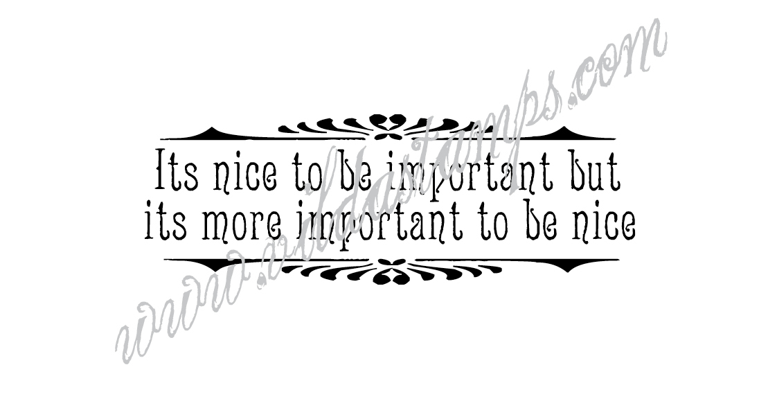 "Its nice to be important…"