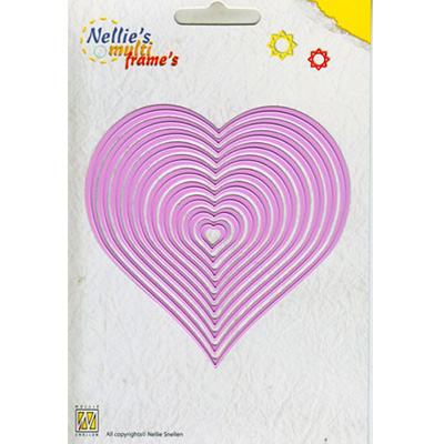 Nellies Multi Frame Die - Straight Heart 