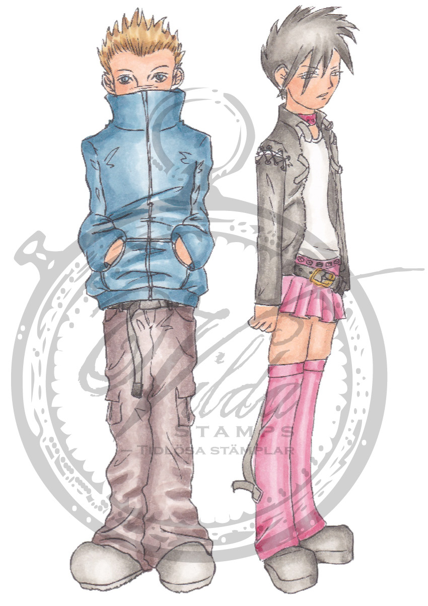Boy with hands in  pockets, girlboy