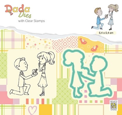 Die with clear stamps set: Marriage "Proposal of marriage"