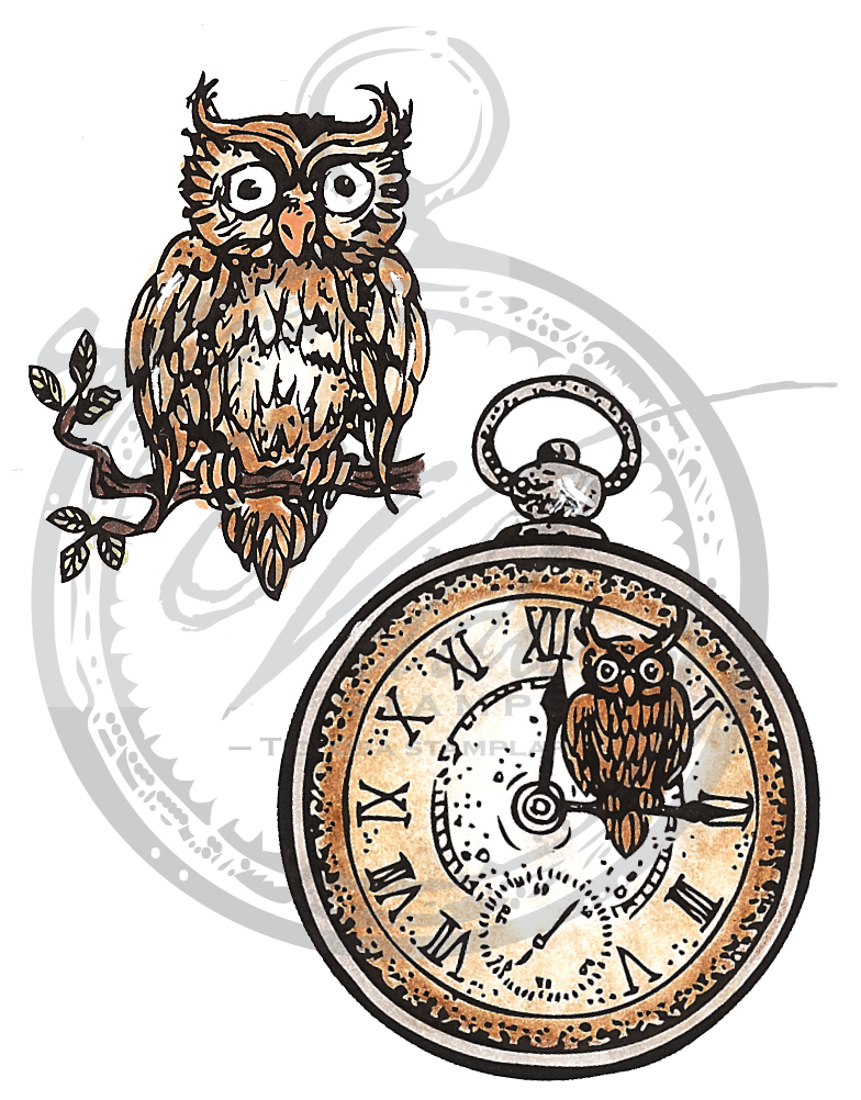 Own on branch + Pocketwatch Owl