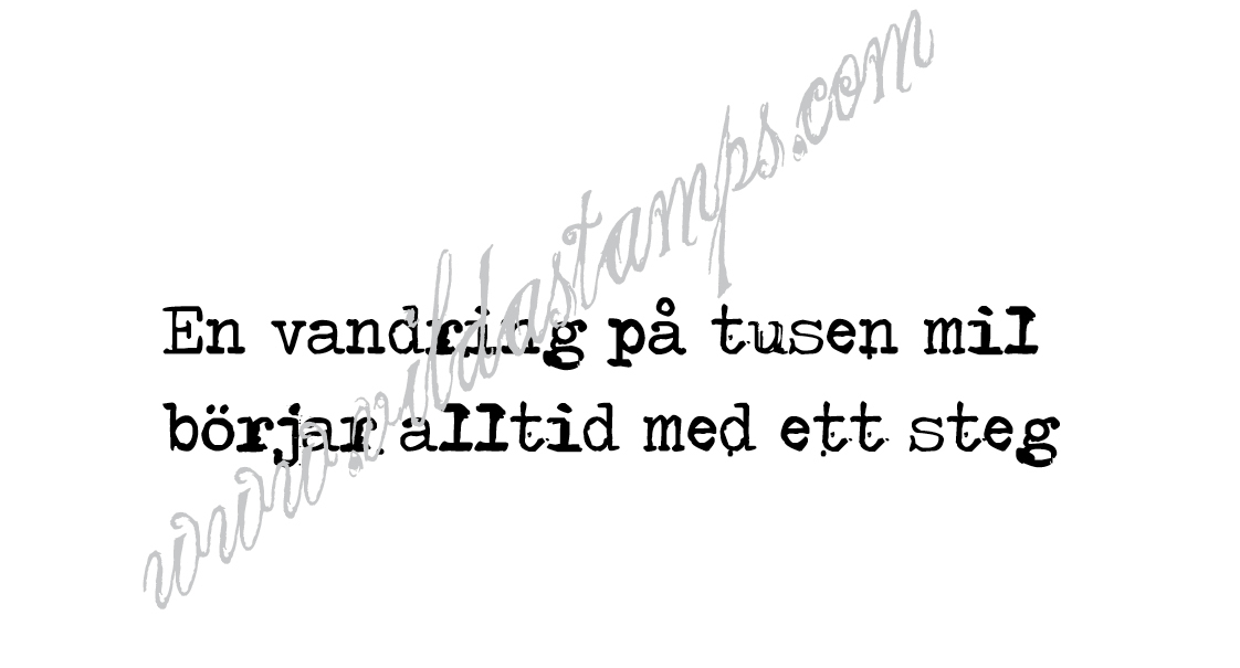 "En vandring på tusen mil..."