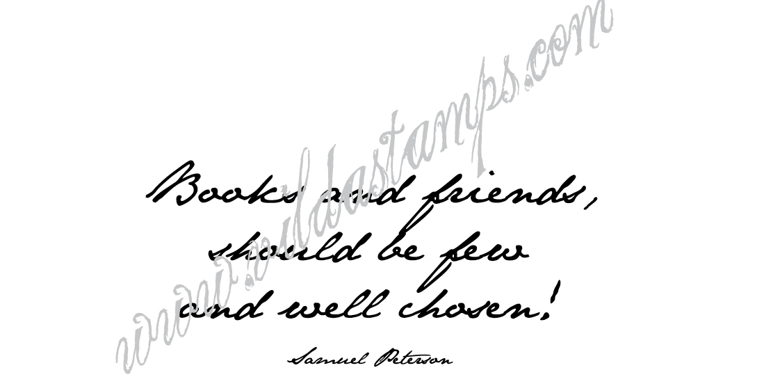 "Books and friends..."