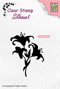 Clear stamps silhouet "lilies" 