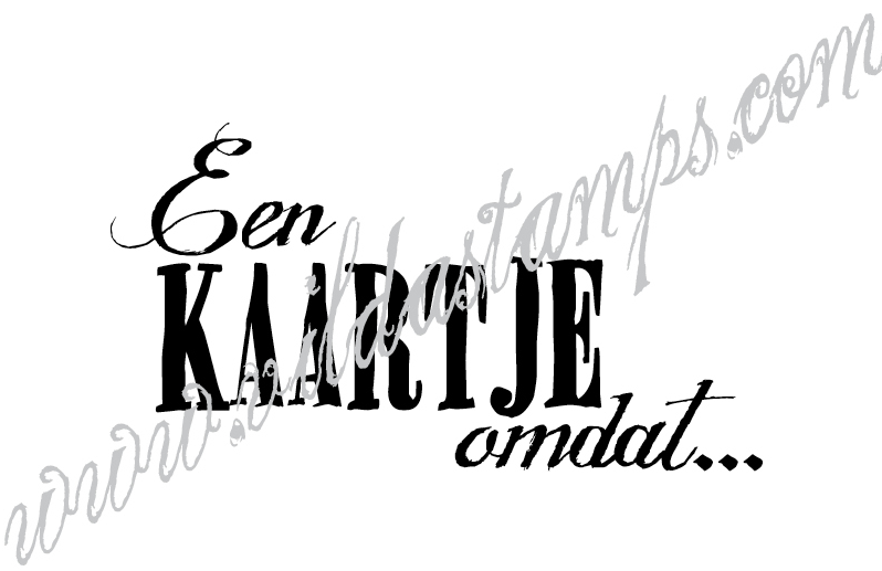 "Een kaartje omdat..."