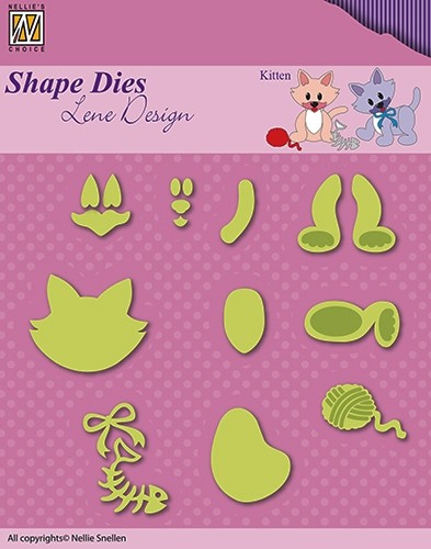  Shape Dies Lene animals "kitten"